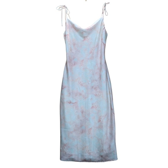 Skies Are Blue Dresses & Skirts - Skies Are Blue Midi Slip Dress Silky Pastel Tie Dye Feminine Romantic Women's XS